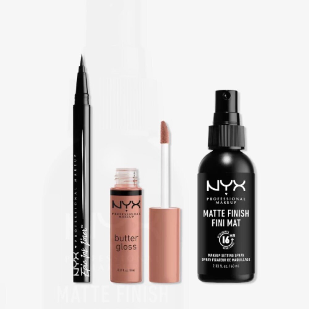 NYX Liner, Gloss and Matte Setting‎ Spray - Best Seller Kit - New in Box